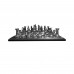  Diga Colmore Luxury schaakbord zwart/zilver 40x40 cm